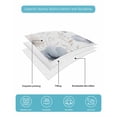 thumbnail image 5 of Blue Beige Spring Floral Summer Quilt Set Twin Size, Soft Microfiber Quilted Bedding Set with 2 Pillow Shams, Summer Botanical Watercolor Lightweight All Season Bedspread Coverlet for Bedroom 68"x86", 5 of 6