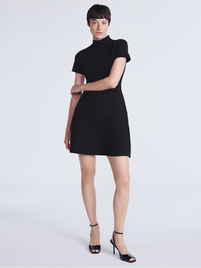 black dress red sweater Black Bodycon Midi Dress - All Dresses