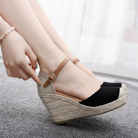 

AXXD Black Summer Sandals for Women 2024 Trendy Wedge Gladiators Summer Mothers Day
