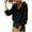 Black, variant on Womens Sweaters Fall Winter Clothes Long Sleeve Button Down Ruffle Crew Neck Casual Knitted Pullover Tops