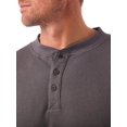 thumbnail image 3 of Wrangler Authentics Men's Long Sleeve Waffle Henley, Dark Charcoal, Small, 3 of 3