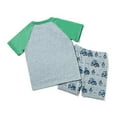 thumbnail image 3 of Gerichy Toddler Baby Boy Clothes Set Crocodile Print Short Sleeve Crewneck T-Shirt Solid Color Shorts Set 2Pcs Summer Outfits Whales T Shirts Fire Truck Printed Casual Summer Kids Suit, 3 of 7