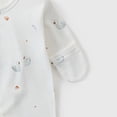 thumbnail image 6 of Kakishop Newborn Baby Footed Pajamas Cotton Infant Baby Snap Sleepers for Sleep and Play Footies 0-6 Months (White,Newborn), 6 of 6