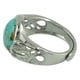 thumbnail image 5 of Anillo de plata nativo americano hecho a mano con diseño de turquesa azul para vaquera., 5 of 8