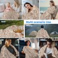 thumbnail image 5 of Brown Flowers Cooling Blanket,Lightweight Breathable Summer Throw Blanket with Double Sided Cold Effect,Vintage Farmhouse Floral Leaves Vines Picnic Blankets Bed Sheet for Hot Sleepers 60"x80", 5 of 8