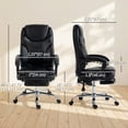 thumbnail image 3 of Vinsetto PU Leather Vibration Massage Office Chair with Heat, Black, 3 of 10