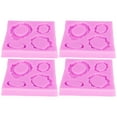 thumbnail image 1 of Picture Frames Silicone , Photo Frame Silicone  Pink Decorating Photo Frame  4pcs  For Family For Kitchen, 1 of 8