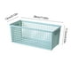 thumbnail image 3 of Organizador de cesta de plástico para almacenamiento – Contenedor rectangular ventilado apilable con asas, verde blanco, 11x5x4,5 pulgadas, resistente multiusos para armario, cocina, baño, objetos, 3 of 6