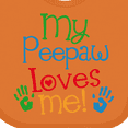 thumbnail image 4 of Inktastic My Peepaw Loves Me Boys or Girls Baby Bib, 4 of 4