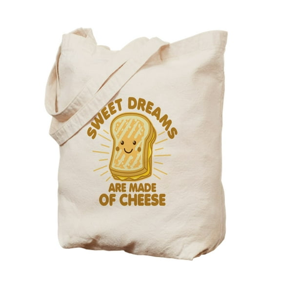 CafePress - Sweet Dreams Grilled Cheese - Natural Canvas Tote Bag, Cloth Shopping Bag