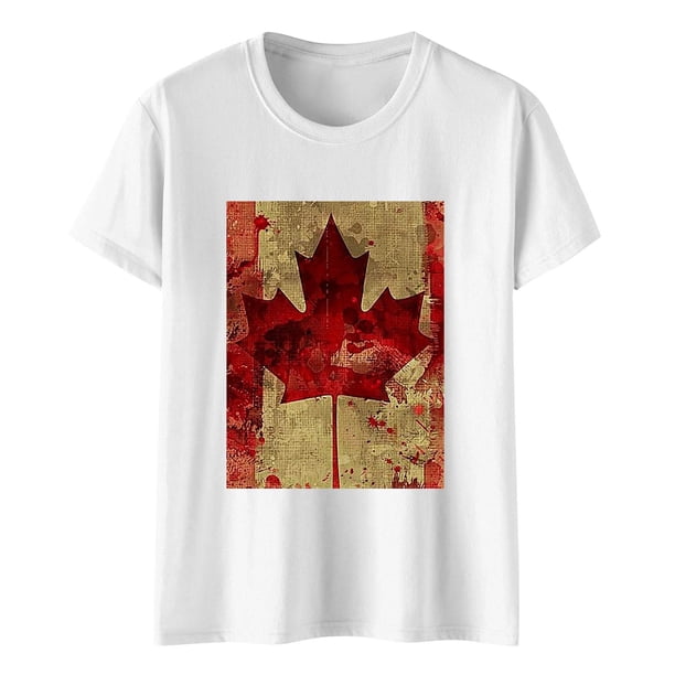 Camisas de Manga Corta para las Mujeres Impresión de Manga Corta Cuello Redondo, Camisa Casual de Poliéster para las Mujeres, Lavado de Manos