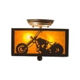 thumbnail image 4 of Meyda Tiffany 23987 Motorcycle 2 Light 14-1/2" Wide Flush Mount Ceiling Fixture - Bronze, 4 of 5