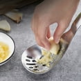 thumbnail image 7 of Multipurpose Grinding Spoon Stainless Kitchen Spoon for Garlic Crusher Spaghetti Pasta Server and Potato Tool for Kitchen Use Kitchen Spoon and Tool for Garlic Crush and Egg Separator, 7 of 7
