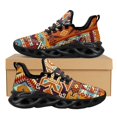 thumbnail image 1 of Zapatillas de deporte tribales de moda, zapatos casuales con plataforma y cordones, zapatos de punto de malla con estampado tradicional étnico americano para mujer, 1 of 6