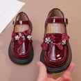 thumbnail image 5 of DMDUOU Girls Dress Shoes Chunky Loafers for Girl Penny Loafers Round Toe School Uniform Slip On Oxford Shoes Red 5.5-6Years, 5 of 6