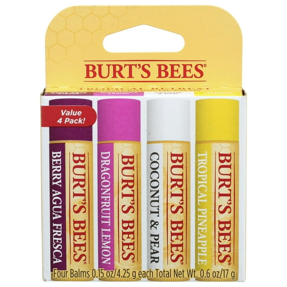Burts Bees Tropical Assortment Lip Balm 0.6 Oz