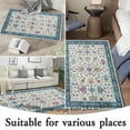 thumbnail image 6 of 2x3 Entryway Rug, Soft Washable Rugs, Non Slip Area Rug, Stain Resistant Low Pile Rugs for Bedroom, Vintage Rug for Door Mat, Indigo, 6 of 6