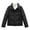 Black, variant on Inleife Womens Parkas Jacket Women's Solid Color Long-Sleeved Hoodless Zipper Warm Jacket