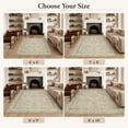 thumbnail image 5 of KAROSA 5'x8' Vintage Machina Washable Area Rug, Soft Low Pile Rug with Non-Slip TPR Backing,Khaki, 5 of 7