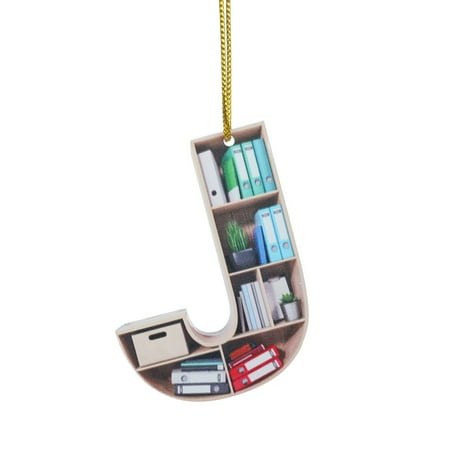 

Book Lovers Heart Shaped Bookshelf Pendant Acrylic Ornament