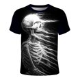 thumbnail image 4 of Ulitacool Men Hallowmas T Shirt Short Sleeve Round Neck T Shirt Hallowmas Graphic Tee Comfortable Clothes Grey, 4 of 4