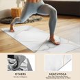 thumbnail image 4 of White Gold Geometric Marble Hot Yoga Mat Towel Non Slip for Hot Yoga - Quick-Drying Yoga Mat Cover with 4 Corner Pockets with Travel Bag - Hot Yoga Towel Non Slip 74"x26", 4 of 6