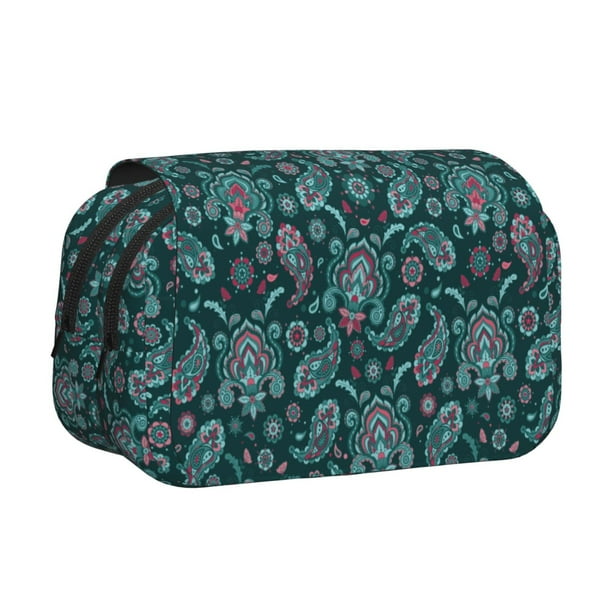 Easygdp Vintage Floral para Estuche de Lápices con Tapa Flip, Suministros de Oficina y Universidad para Adolescentes y Adultos