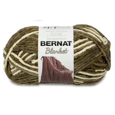 Bernat Blanket 6 Super Bulky Polyester Yarn, Gathering Moss 10.5oz/300g, 220 Yards