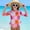 Pink, variant on ATOGUTA Kids Swimsuits Girls Kids Zipper Rashguard Swimwear One Piece Sun Protection Rash Guard Bathing Suit Size 0-6, Yellow
