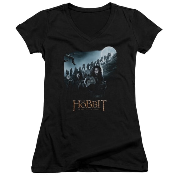 The Hobbit A Journey Junior Women's V-Neck T-Shirt Black