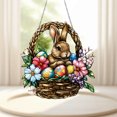 thumbnail image 2 of Binwennn Cute Little Chicken Big Eyed Chicken Resin Ornament Hanging Foot Chicken Stained Glass Window Hangings Rectangular Easter Bunny Hanging Door Sign Acrylic Rabbit Decoration For Shop Home Party, 2 of 8
