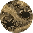 thumbnail image 1 of Ahgly Company Machine Washable Indoor Round Transitional Cinnamon Brown Area Rugs, 3' Round, 1 of 7