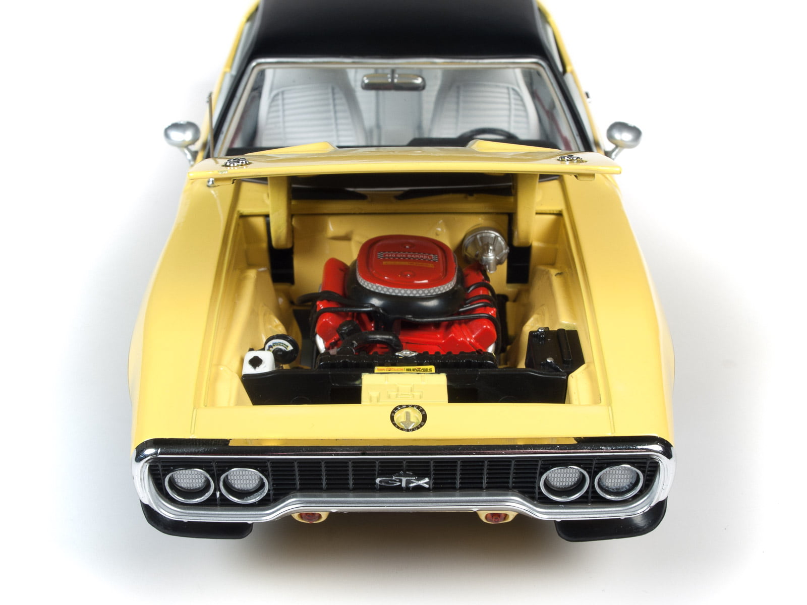 Autoworld AMM1186 1971 Plymouth GTX Hardtop Lemon Twist Top Muscle Car &  Corvette Nationals Car, Black - 996 Piece