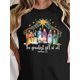 thumbnail image 1 of Greatest Gift of All" Nativity Scene Graphic Tee - Soft Blend, Casual Crew Neck Short Sleeve, Year-Round Comfort Tee For Adult, Men, Women, Teen, Teenager, Adolescent, Youth, 1 of 6