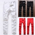 thumbnail image 1 of Jeans Skinny Déchirés Slim Fit Biker pour Hommes, 1 of 5