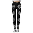 thumbnail image 3 of WILLBEST Leggings de Yoga de Cintura Alta con Estampado de Copos de Nieve Navideños para Mujer, Mallas Elásticas para Entrenamiento Deportivo para Correr Y Fitness Extra Grande, 3 of 4
