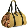thumbnail image 1 of Bolsa de lona para troncos Chimenea Bolsa de almacenamiento de leña Soporte de troncos para exteriores de gran capacidad Soporte de troncos de madera encerada con asas Bolsa de transporte de madera r TUNC Sencillez, 1 of 5