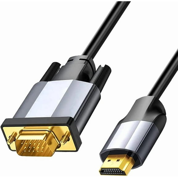 REQO HDMI to VGA Adapter Cable, 1.8m/5.9ft Gold Plated 1080P Digital HDMI to VGA Analog Video Adapter Converter Cable for Computer, Desktop, Laptop, PC, Monitor, Projector, HDTV