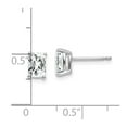 thumbnail image 4 of Primal Gold 14 Karat White Gold 6x4mm Radiant Cut Cubic Zirconia Earrings, 4 of 4