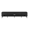 thumbnail image 5 of Walker Edison Mid-Century Modern 2-Door TV Stand for TVs up to 90”, Black, 5 of 11