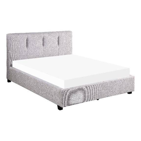 Lexicon Aitana Fabric Upholstered Queen Platform Bed in Gray