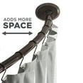 thumbnail image 3 of Better Homes & Gardens Dual Mount No Rust 50” to 72” Adjustable Curved Shower Curtain Rod, Bronze, 3 of 9