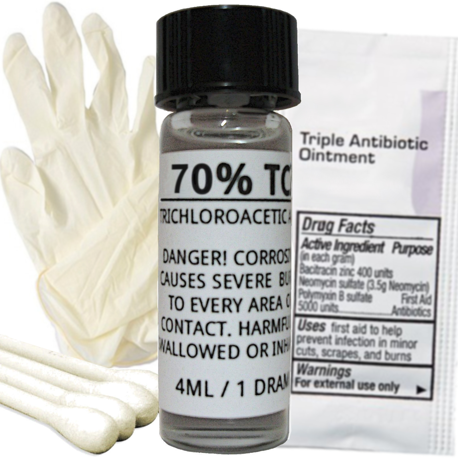 70% TCA Home Skin Peel Kit - Remove Tattoos, Age Spots,