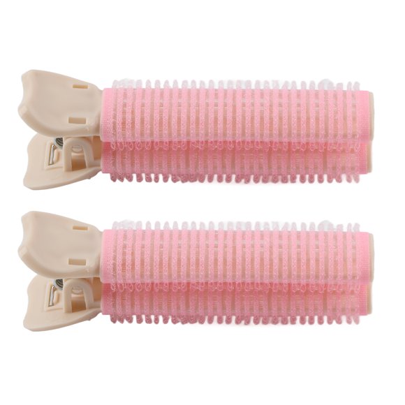 2 rizadores de volumen para el cabello, pinzas portátiles para dar volumen a las raíces del cabello, herramienta de peinado para flequillo para mujeres y niñas, color rosa