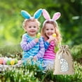 thumbnail image 4 of Up to 65% off Easter Ornaments Easter Bunny Party Candy Box Gift Bag Gift Packaging Linen Drawstring Bag Candy Easter Eggs Bag, 4 of 6