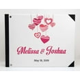 thumbnail image 3 of Darling Souvenir White Hanging Heart Wedding Guest Book Hardbound Guest Sign-In Book Guest Registry Guestbook-9 x 12 Inches, 3 of 5