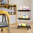 thumbnail image 6 of Multi-Layer Rolling Storage Cart | Narrow Space Organizer with Wheels & Brakes | Adjustable Shelves for Bathroom & Kitchen | 37x13x60cm, 6 of 6