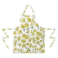 thumbnail image 2 of Yellow Lemon Fruit Slices White Pattern Apron-Garden Aprons for Women with Pockets-Cotton Linen Waterproof Kitchen Cooking Gardening Aprons Adjustable for Kitchen,Cooking,BBQ and Salon 33x27 Inch, 2 of 7