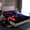 Black Red Blue, variant on Castle Fairy Video Game 4-Piece Full Size Sheets for Teens,Futuristic Cubes Bed Sheets,Black Red Lightweight Sheet Sets,Luxury Bedroom Decor