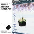 thumbnail image 5 of AURARMLET 2-Pack Black Hanging Plant Pots Outdoor Balcony for Decoration, 5 of 8